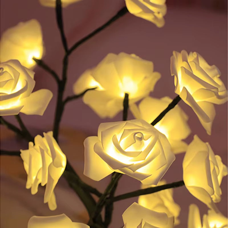Lámpara Árbol de Rosas LED USB para Decoración y Regalo