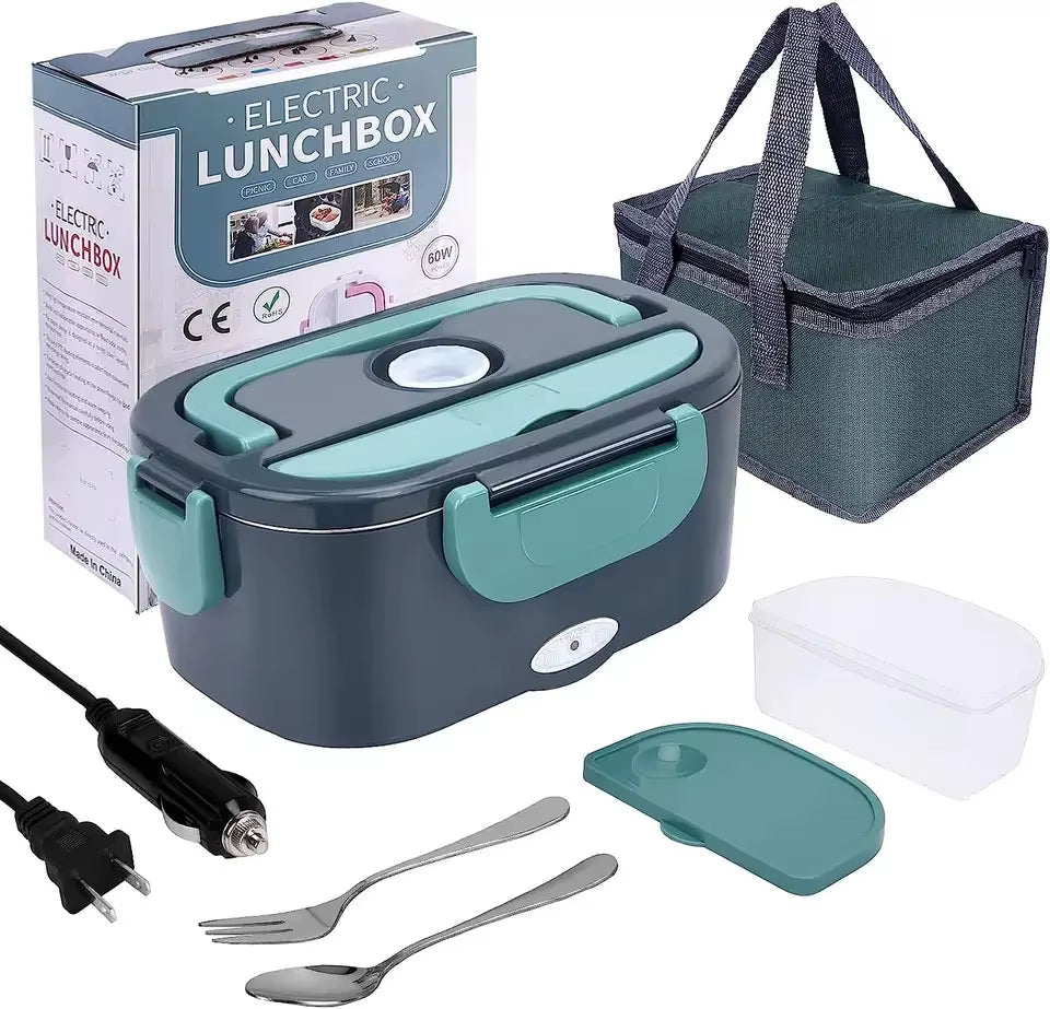 Lonchera Eléctrica Portátil 1.5L para Coche y Casa con Acero Inoxidable 304