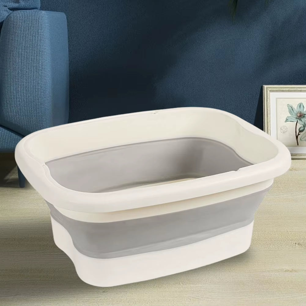 Cubo de masaje portátil para baño de pies, fácil de guardar, bañera plegable para relajarse y aliviar el dolor.