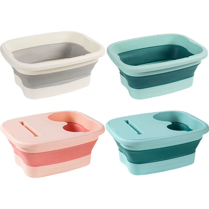 Cubo de masaje portátil para baño de pies, fácil de guardar, bañera plegable para relajarse y aliviar el dolor.