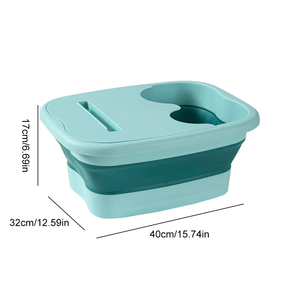 Cubo de masaje portátil para baño de pies, fácil de guardar, bañera plegable para relajarse y aliviar el dolor.