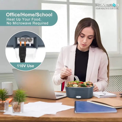 Lonchera Eléctrica Portátil 1.5L para Coche y Casa con Acero Inoxidable 304