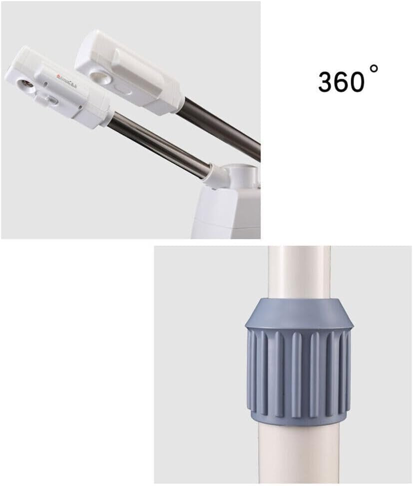 Vaporizador Facial, 2 En 1 Vaporizador Facial, Vaporizador Frío Y Caliente De Doble Tubo, Altura Ajustable Para Salón De Belleza, Spa, Hogar