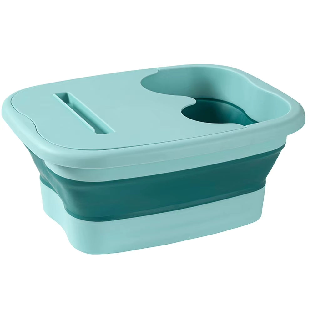 Cubo de masaje portátil para baño de pies, fácil de guardar, bañera plegable para relajarse y aliviar el dolor.
