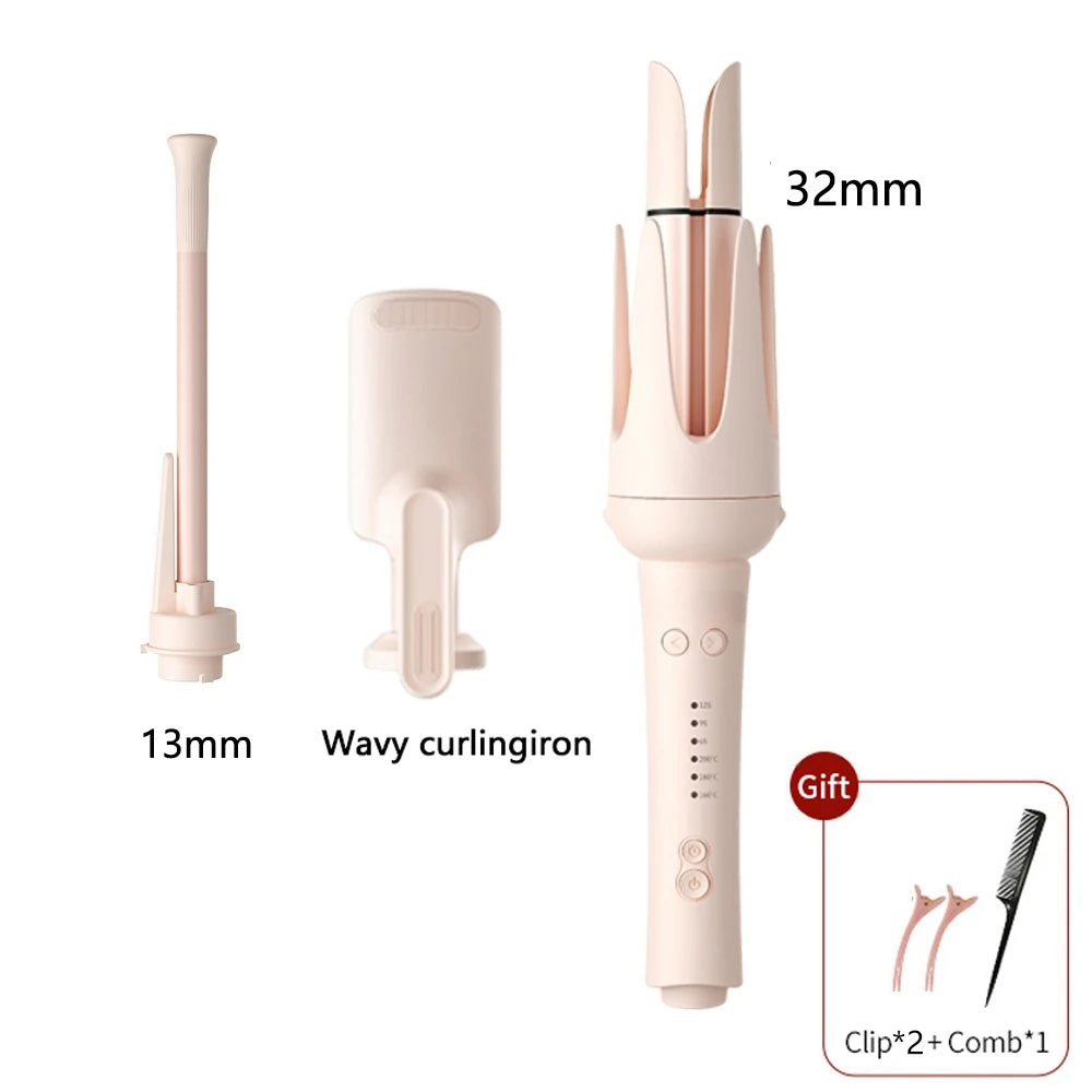 Rizador de pelo automático de 32 mm, rodillo de cerámica giratorio automático, rizador grande de 40 mm, rizador profesional, varita rizadora.