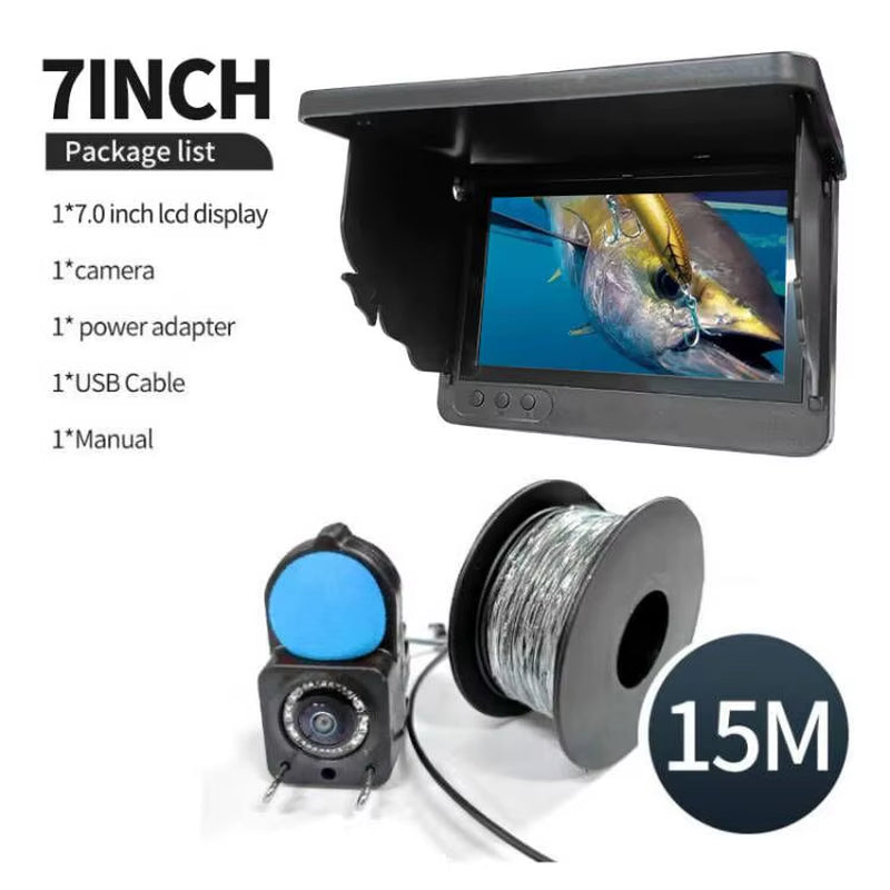 Portable Fish Depth Finder Water Handheld 1080P 4.3 Inch LCD Fish Finder Underwater 120° Fishing Camera with Night Vision